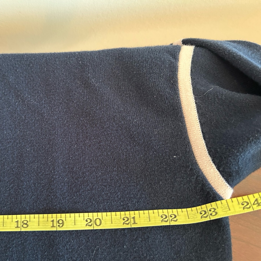 Tommy Hilfiger Dark Blue Sweater with Pink Trim - Picture 6 of 7